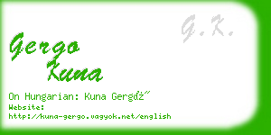 gergo kuna business card